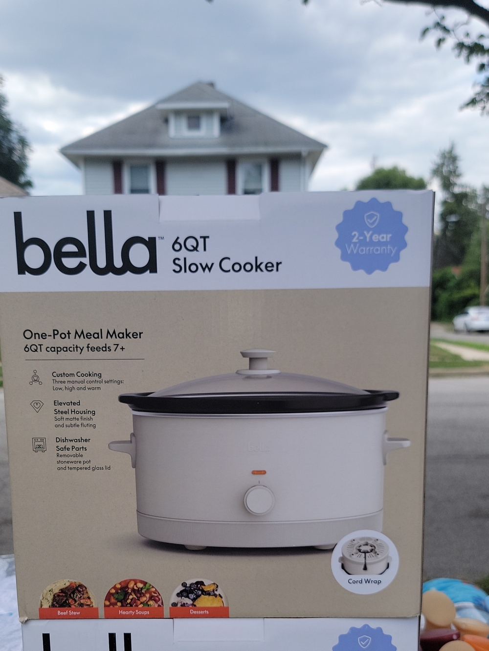 Bella 6QT Slow Cooker - White
